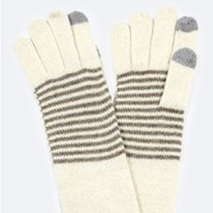 Cute Long Cream Gloves with Touch Screen Tips